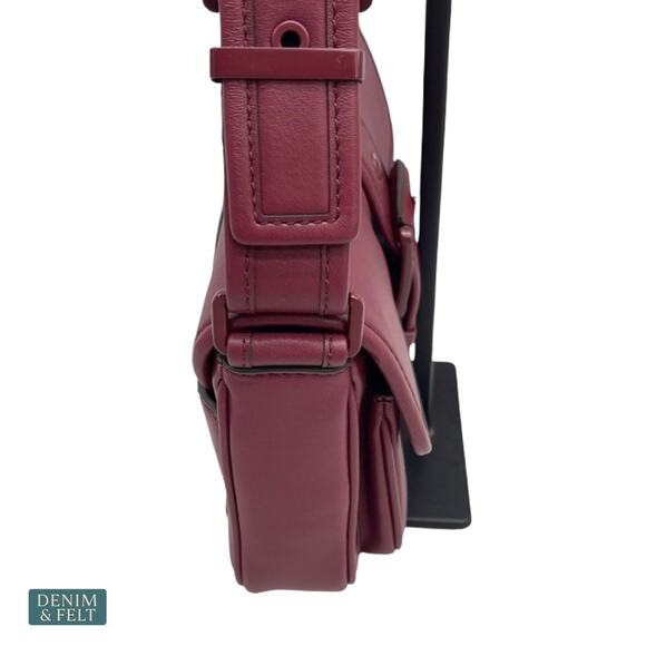 NEW Michael Kors Colby Medium Leather Shoulder Bag Mulberry Buckle Flap Purse - Picture 9 of 13